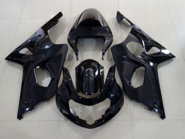 2000-2002 Gloss Black with Logo Suzuki GSXR 1000 Motorcycle Fairings