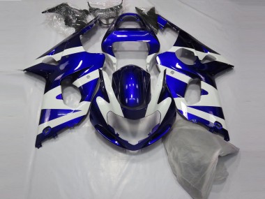 2000-2002 Gloss Blue & White Suzuki GSXR 1000 Motorcycle Fairings