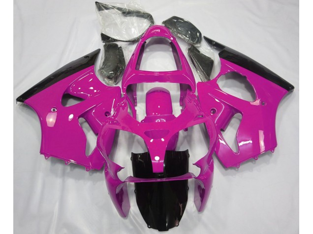 2000-2002 Gloss Pink & Black Kawasaki ZX6R Motorcycle Fairings 2000-2002 Gloss Pink & Black Kawasaki ZX6R Motorcycle Fairings