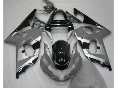 2000-2002 Gray Silver OEM Style Suzuki GSXR 1000 Motorcycle Fairings