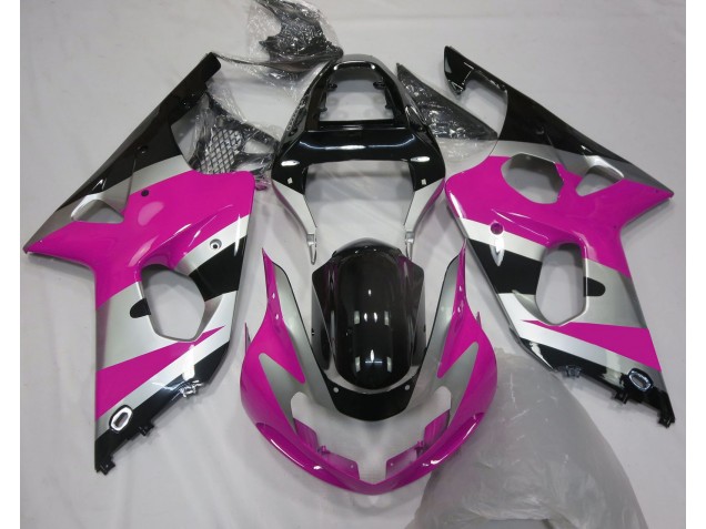 2000-2002 Pink Silver OEM Style Suzuki GSXR 1000 Motorcycle Fairings 2000-2002 Pink Silver OEM Style Suzuki GSXR 1000 Motorcycle Fairings