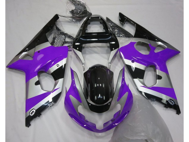 2000-2002 Purple Silver OEM Style Suzuki GSXR 1000 Motorcycle Fairings 2000-2002 Purple Silver OEM Style Suzuki GSXR 1000 Motorcycle Fairings