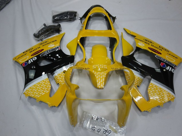 2000-2002 Yellow Elf Kawasaki ZX6R Motorcycle Fairings 2000-2002 Yellow Elf Kawasaki ZX6R Motorcycle Fairings