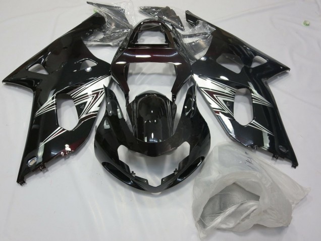 2001-2003 Black Silver Suzuki GSXR 600-750 Motorcycle Fairings 2001-2003 Black Silver Suzuki GSXR 600-750 Motorcycle Fairings