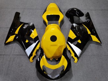 2001-2003 Black and Yellow Suzuki GSXR 600-750 Motorcycle Fairings