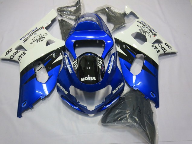 2001-2003 Blue and Black Suzuki GSXR 600-750 Motorcycle Fairings 2001-2003 Blue and Black Suzuki GSXR 600-750 Motorcycle Fairings