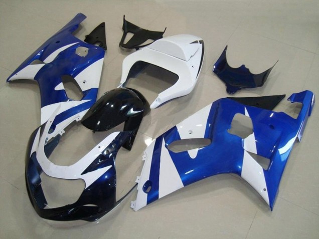2001-2003 Blue and White OEM Style Suzuki GSXR 600-750 Motorcycle Fairings 2001-2003 Blue and White OEM Style Suzuki GSXR 600-750 Motorcycle Fairings