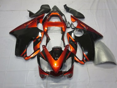 2001-2003 Deep Orange and Black Honda CBR600 F4i Motorcycle Fairings