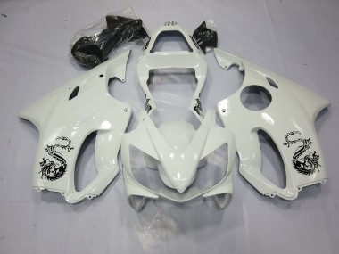 2001-2003 Dragon White Honda CBR600 F4i Motorcycle Fairings