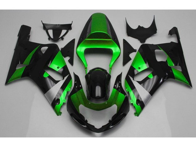 2001-2003 Gloss Green and Black Suzuki GSXR 600-750 Motorcycle Fairings 2001-2003 Gloss Green and Black Suzuki GSXR 600-750 Motorcycle Fairings