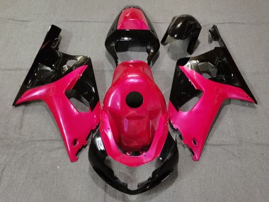 2001-2003 Gloss Pink and Black Suzuki GSXR 600-750 Motorcycle Fairings