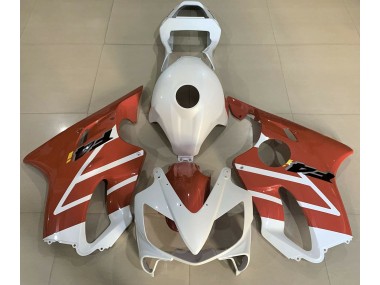 2001-2003 Gloss White and Orange Honda CBR600 F4i Motorcycle Fairings
