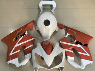 2001-2003 Gloss White and Orange Honda CBR600 F4i Motorcycle Fairings