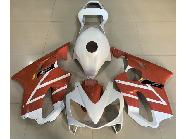 2001-2003 Gloss White and Orange Honda CBR600 F4i Motorcycle Fairings 2001-2003 Gloss White and Orange Honda CBR600 F4i Motorcycle Fairings