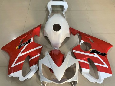 2001-2003 Gloss White and Red Honda CBR600 F4i Motorcycle Fairings