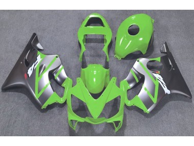 2001-2003 Green and Matte Silver Honda CBR600 F4i Motorcycle Fairings