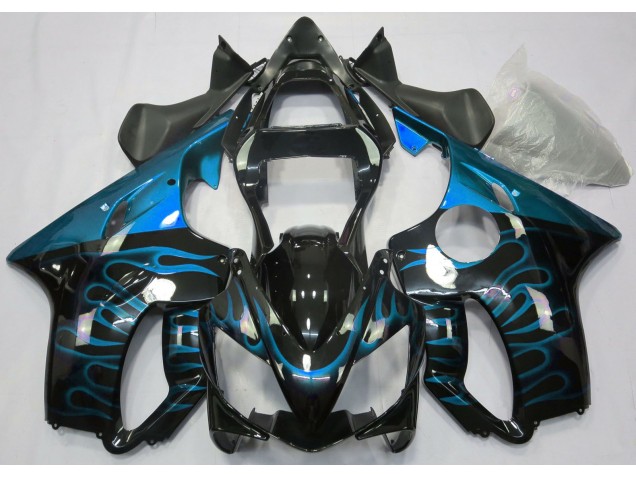 2001-2003 Light Blue Flame Honda CBR600 F4i Motorcycle Fairings 2001-2003 Light Blue Flame Honda CBR600 F4i Motorcycle Fairings