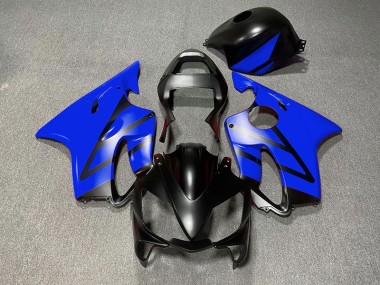 2001-2003 Matte Black and Blue Honda CBR600 F4i Motorcycle Fairings