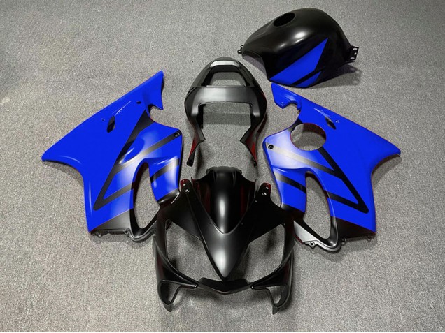2001-2003 Matte Black and Blue Honda CBR600 F4i Motorcycle Fairings 2001-2003 Matte Black and Blue Honda CBR600 F4i Motorcycle Fairings