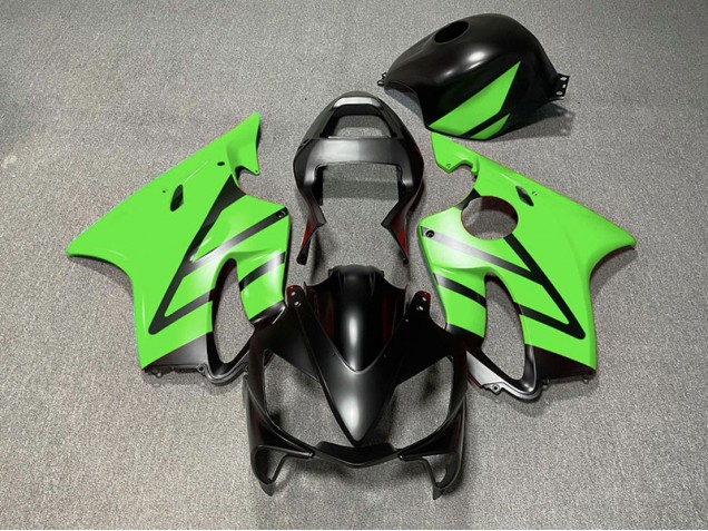 2001-2003 Matte Black and Green Honda CBR600 F4i Motorcycle Fairings 2001-2003 Matte Black and Green Honda CBR600 F4i Motorcycle Fairings