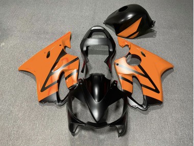 2001-2003 Matte Black and Orange Honda CBR600 F4i Motorcycle Fairings