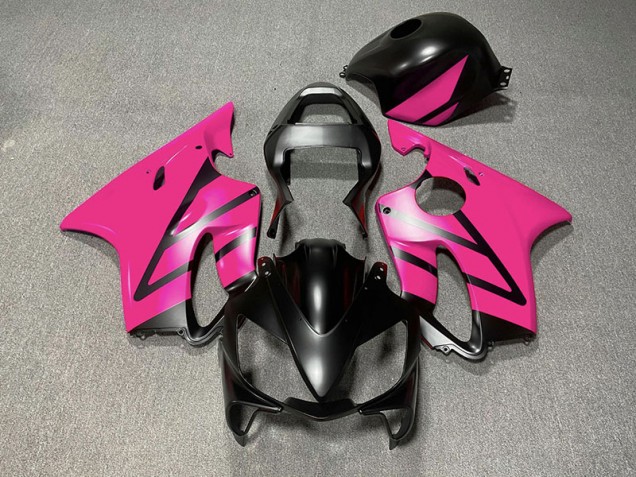2001-2003 Matte Black and Pink Honda CBR600 F4i Motorcycle Fairings 2001-2003 Matte Black and Pink Honda CBR600 F4i Motorcycle Fairings