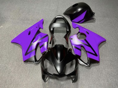 2001-2003 Matte Black and Purple Honda CBR600 F4i Motorcycle Fairings