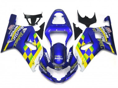 2001-2003 MoviStar Blue Gloss Suzuki GSXR 600-750 Motorcycle Fairings