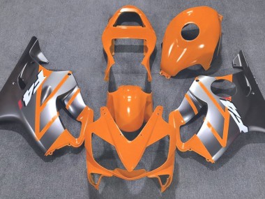 2001-2003 Orange and Matte Silver Honda CBR600 F4i Motorcycle Fairings