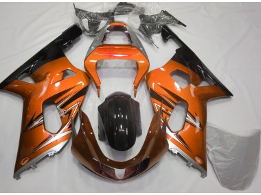 2001-2003 Orange and Silver Suzuki GSXR 600-750 Motorcycle Fairings