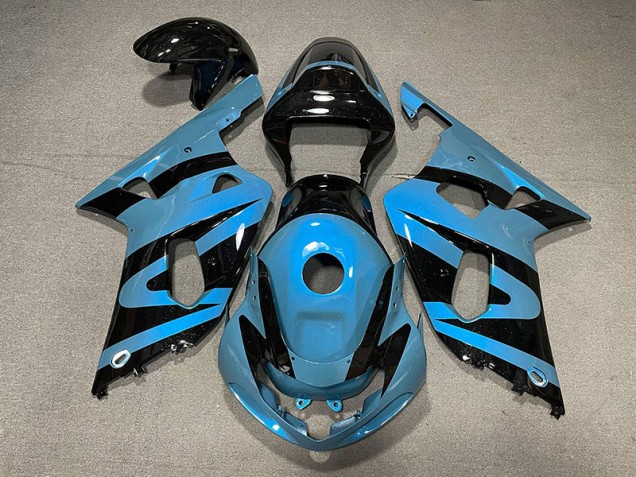 2001-2003 Pearl Light Blue and Black Suzuki GSXR 600-750 Motorcycle Fairings 2001-2003 Pearl Light Blue and Black Suzuki GSXR 600-750 Motorcycle Fairings