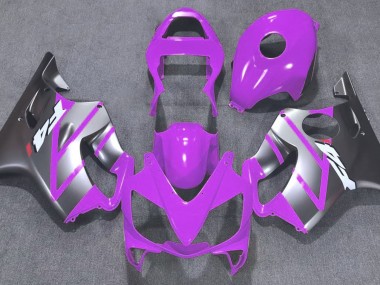 2001-2003 Purple and Matte Silver Honda CBR600 F4i Motorcycle Fairings