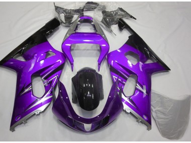 2001-2003 Purple and Silver Suzuki GSXR 600-750 Motorcycle Fairings