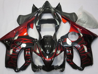 2001-2003 Red Flame Honda CBR600 F4i Motorcycle Fairings