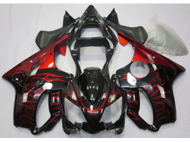 2001-2003 Red Flame Honda CBR600 F4i Motorcycle Fairings