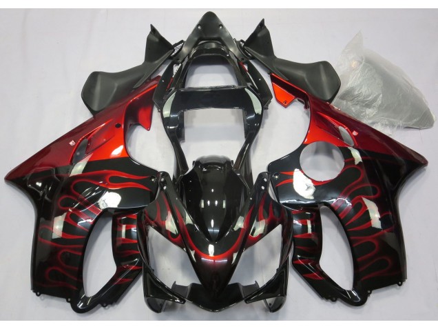 2001-2003 Red Flame Honda CBR600 F4i Motorcycle Fairings 2001-2003 Red Flame Honda CBR600 F4i Motorcycle Fairings