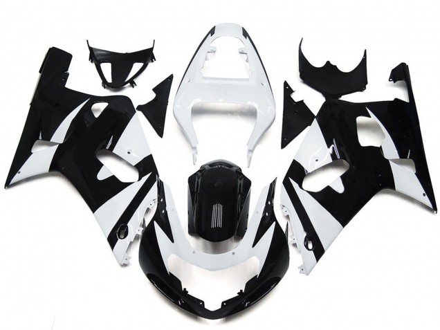 2001-2003 White and Black Style OEM Suzuki GSXR 600-750 Motorcycle Fairings 2001-2003 White and Black Style OEM Suzuki GSXR 600-750 Motorcycle Fairings