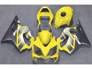 2001-2003 Yellow and Matte Silver Honda CBR600 F4i Motorcycle Fairings