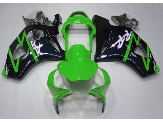 2002-2003 Gloss Black and Green Honda CBR954 Motorcycle Fairings 2002-2003 Gloss Black and Green Honda CBR954 Motorcycle Fairings