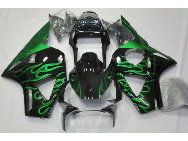 2002-2003 Green Flame Honda CBR954 Motorcycle Fairings 2002-2003 Green Flame Honda CBR954 Motorcycle Fairings
