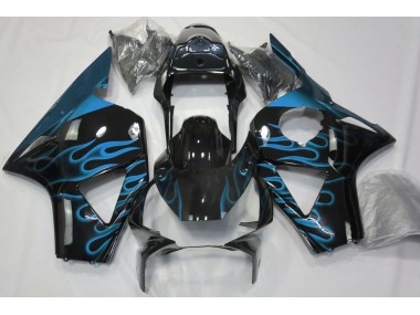 2002-2003 Light Blue Flame Honda CBR954 Motorcycle Fairings