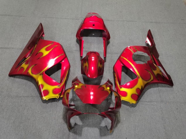 2002-2003 Red & Gold Style Honda CBR954 Motorcycle Fairings 2002-2003 Red & Gold Style Honda CBR954 Motorcycle Fairings