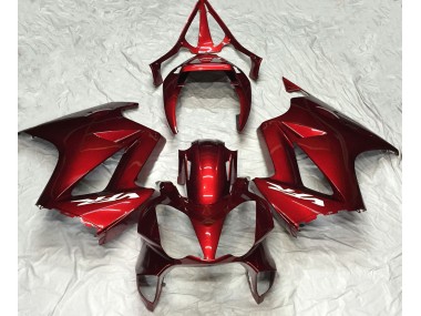 2002-2012 Deep Red Plain Honda VFR800 Motorcycle Fairings