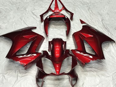 2002-2012 Deep Red Plain Honda VFR800 Motorcycle Fairings