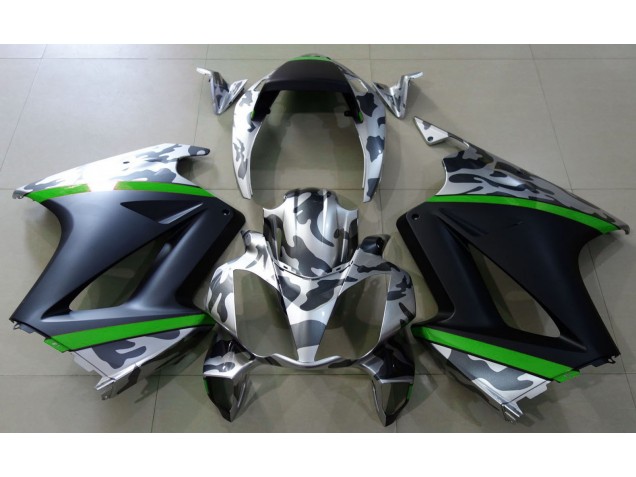 2002-2012 Gray Camouflage & Green Honda VFR800 Motorcycle Fairings 2002-2012 Gray Camouflage & Green Honda VFR800 Motorcycle Fairings