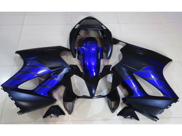 2002-2012 Matte Black & Blue Honda VFR800 Motorcycle Fairings 2002-2012 Matte Black & Blue Honda VFR800 Motorcycle Fairings