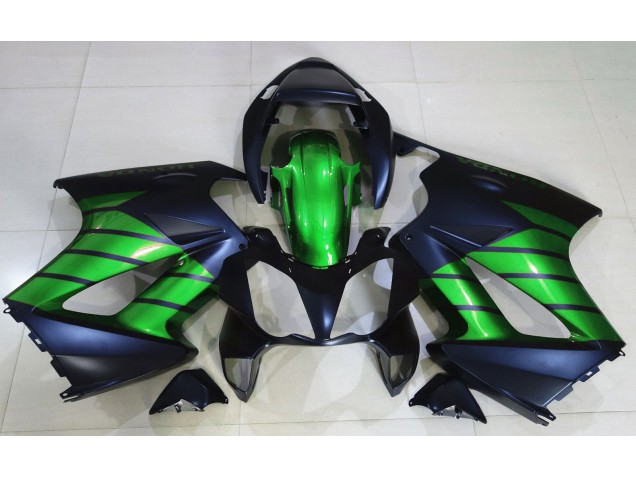 2002-2012 Matte Black & Green Honda VFR800 Motorcycle Fairings 2002-2012 Matte Black & Green Honda VFR800 Motorcycle Fairings
