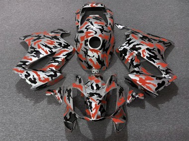 2002-2012 Red Camo Honda VFR800 Motorcycle Fairings