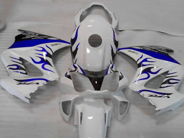 2002-2012 White Blue Flame Honda VFR800 Motorcycle Fairings 2002-2012 White Blue Flame Honda VFR800 Motorcycle Fairings