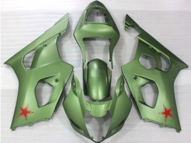 2003-2004 Army Green Suzuki GSXR 1000 Motorcycle Fairings